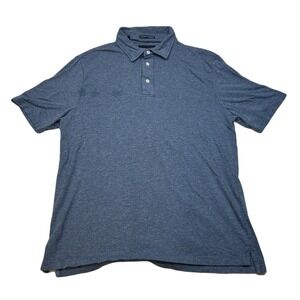 JACHS New York Polo‎ Shirt Mens Medium Blue Short Sleeve Pima Cotton Blend Golf